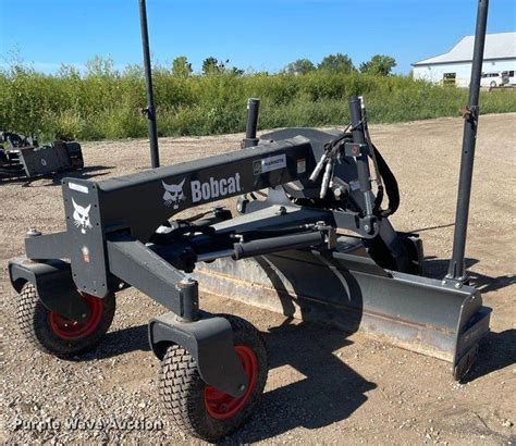 bobcat skid steer grader attachment for sale|bobcat with dirt leveling equipment.